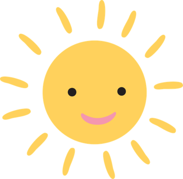 Sonne mit einem Lächeln